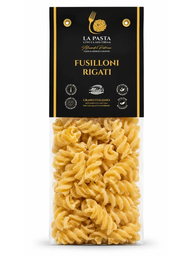 Fusilloni Rigati Confezione di Fusilloni Rigati in semola di grano duro Senatore Cappelli