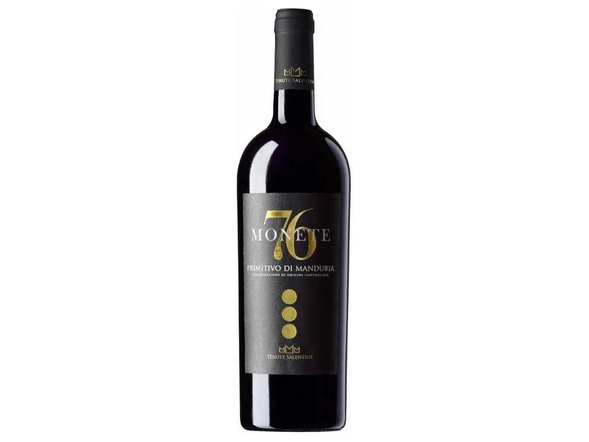 Bottiglia di 76 Monete Primitivo di Manduria, vino in selezione