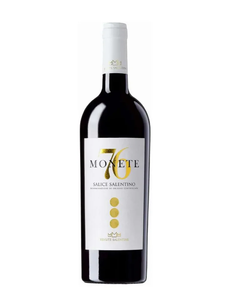 Bottiglia di 76 Monete Salice Salentino, Negroamaro e Malvasia Nera di Tenute Salentine