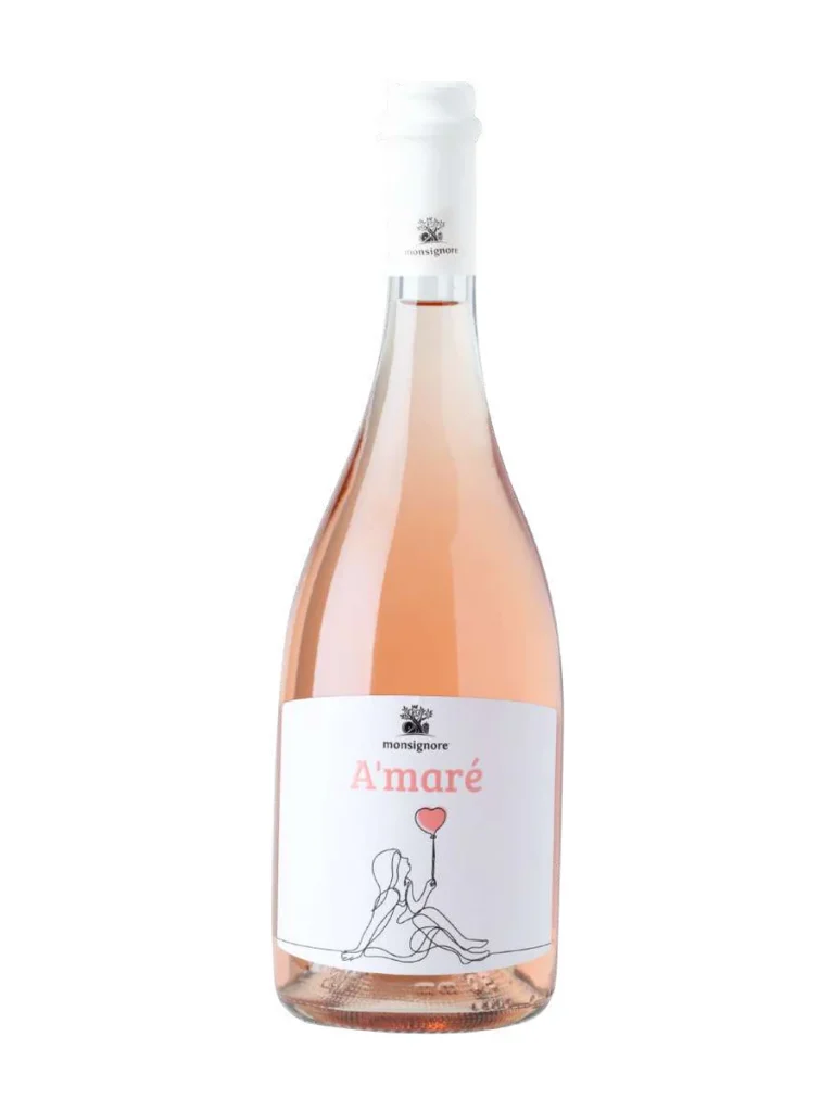 Bottiglia di A'marè, rosato frizzante di Monsignore
