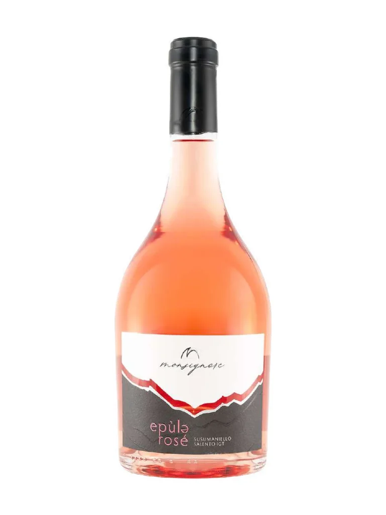 Bottiglia di epùla rosé, Susumaniello rosato di Monsignore