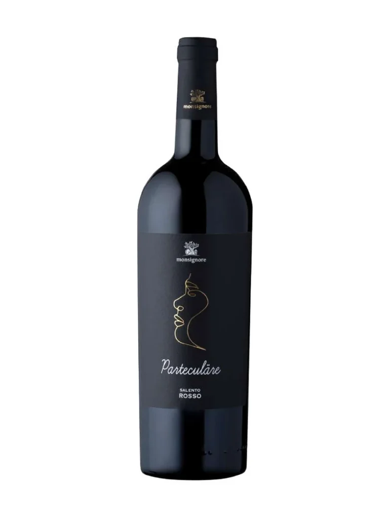 Bottiglia di Parteculäre, Primitivo e Negroamaro di Monsignore